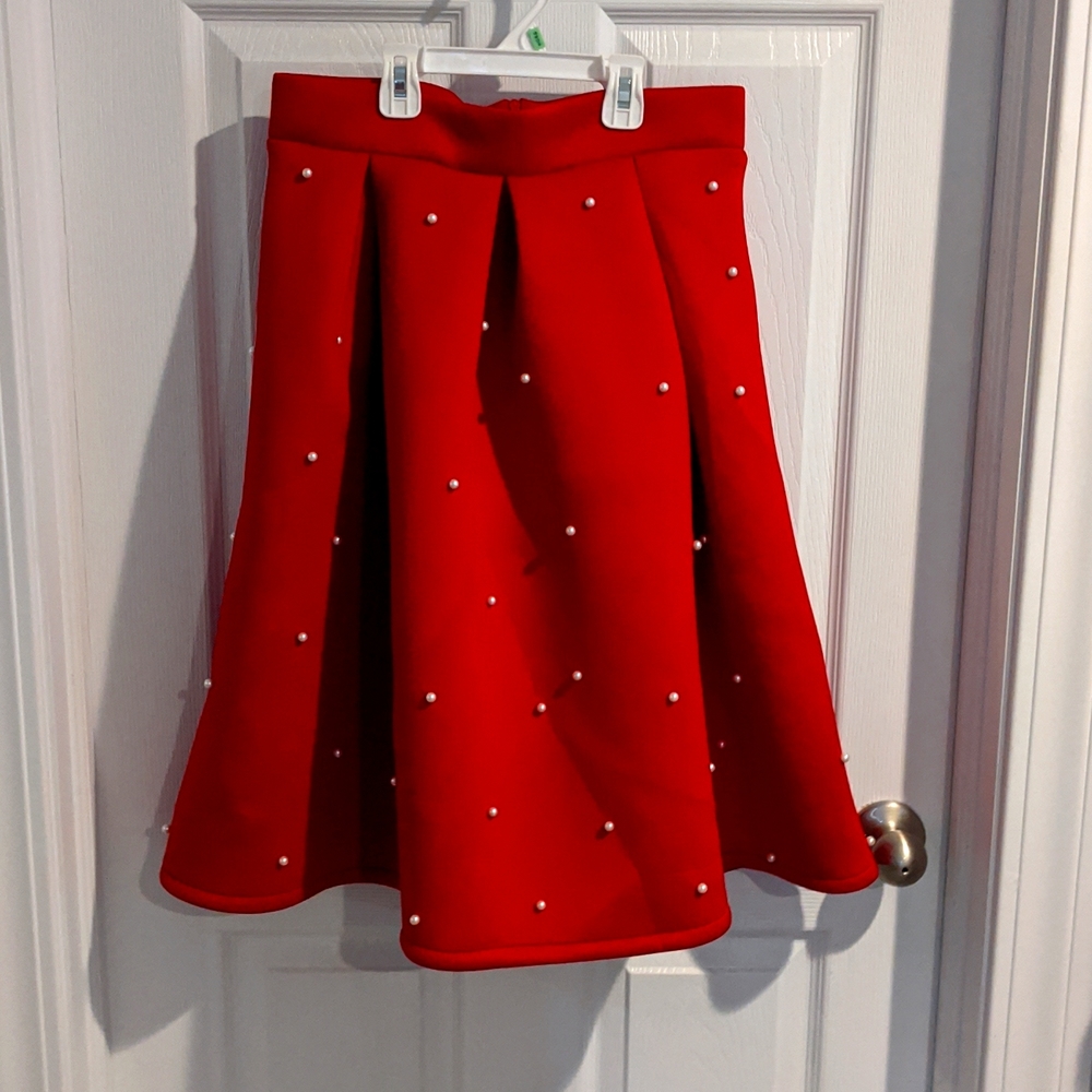 Beautiful red holiday skirt